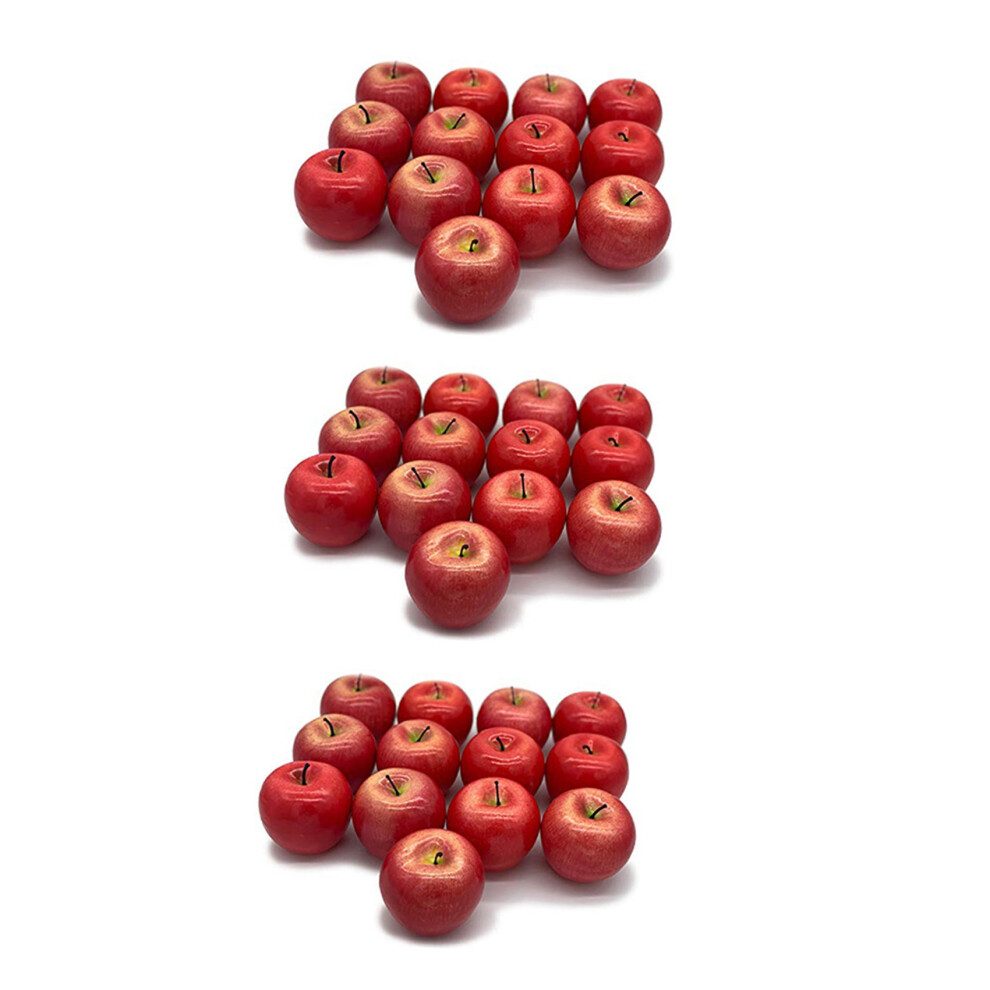 Frutas Artificiales Realistas (13 Piezas) - Frutas Artificiales Decorativas (Rojas)-image