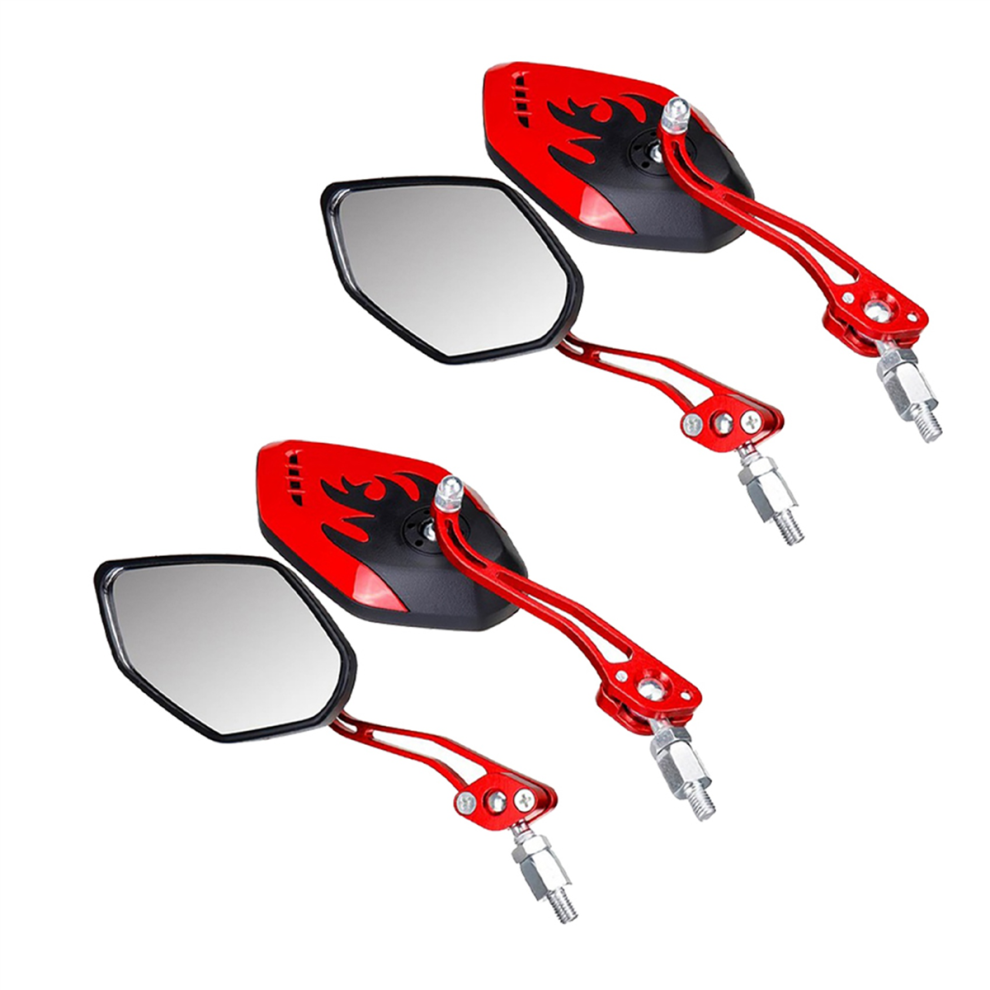 Screw Diameter 10Mm / 8Mm Side Mirrors For Motorcycle Scooter Red 4714141521671