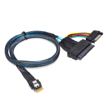 U.2/U.3 SSD-kabel SAS SFF-8654 4i naar SFF-8639 U.2 U.3-datakabel