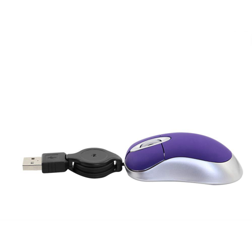 Mini USB Wired Mouse Retractable Tiny Small Mouse 1600 DPI Optical 1