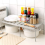 Kitchen Shelf Organizer, with Retractable, Plastic Organizers White 4