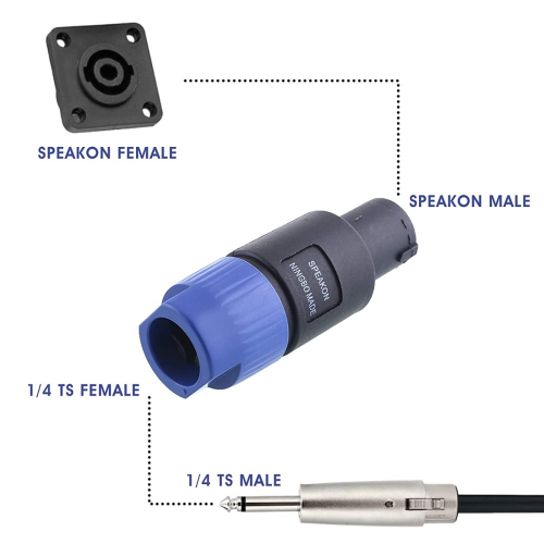 10 stuks NL4FC luidsprekerkabels hoofd Speakon kabelconnector 1