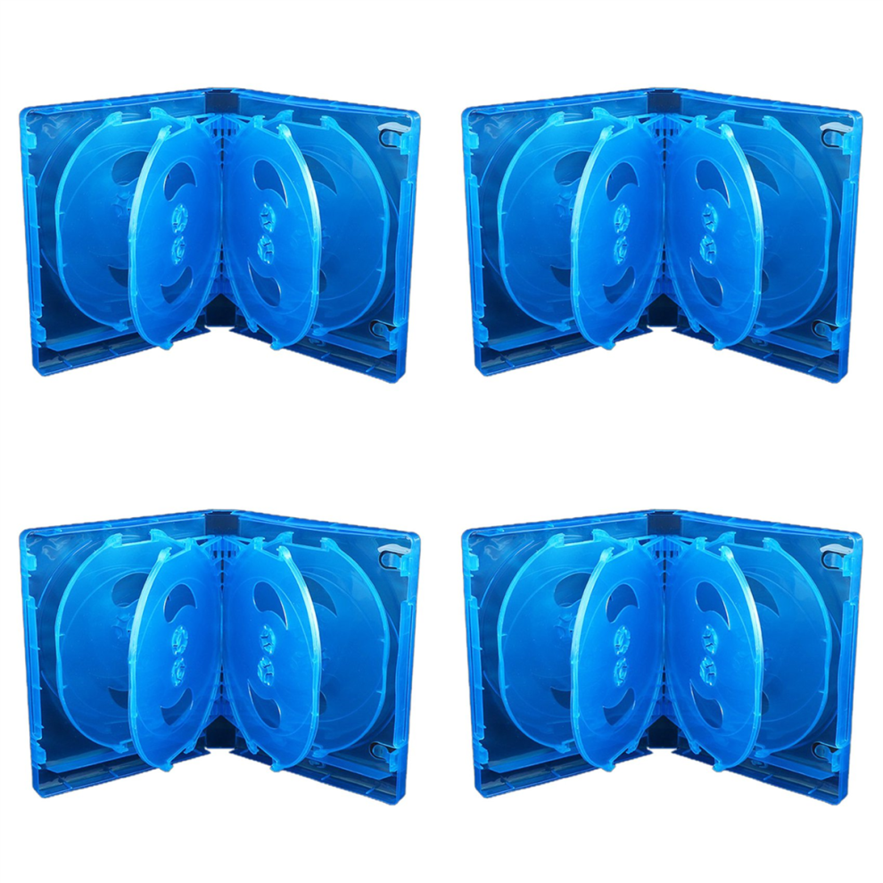 Cd-Opbergdoos 10-Delige Verpakking Cd-Hoesje Plastic Dubbelzijdige Cd, Blauw-image