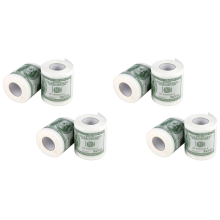 Dinheiro, rolos de papel higiênico, papel higiênico, notas de 100 dólares - pacote com 4