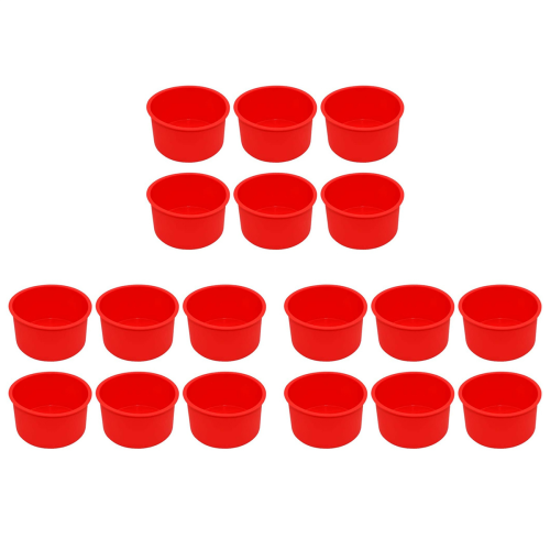 4 Inch Baking Pan Silicone Baking Mold Bakeware Pan Red, Set of 6
