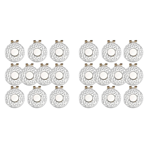 Magnetische Golfhut-Clips, Ballmarkerhalter, Silber