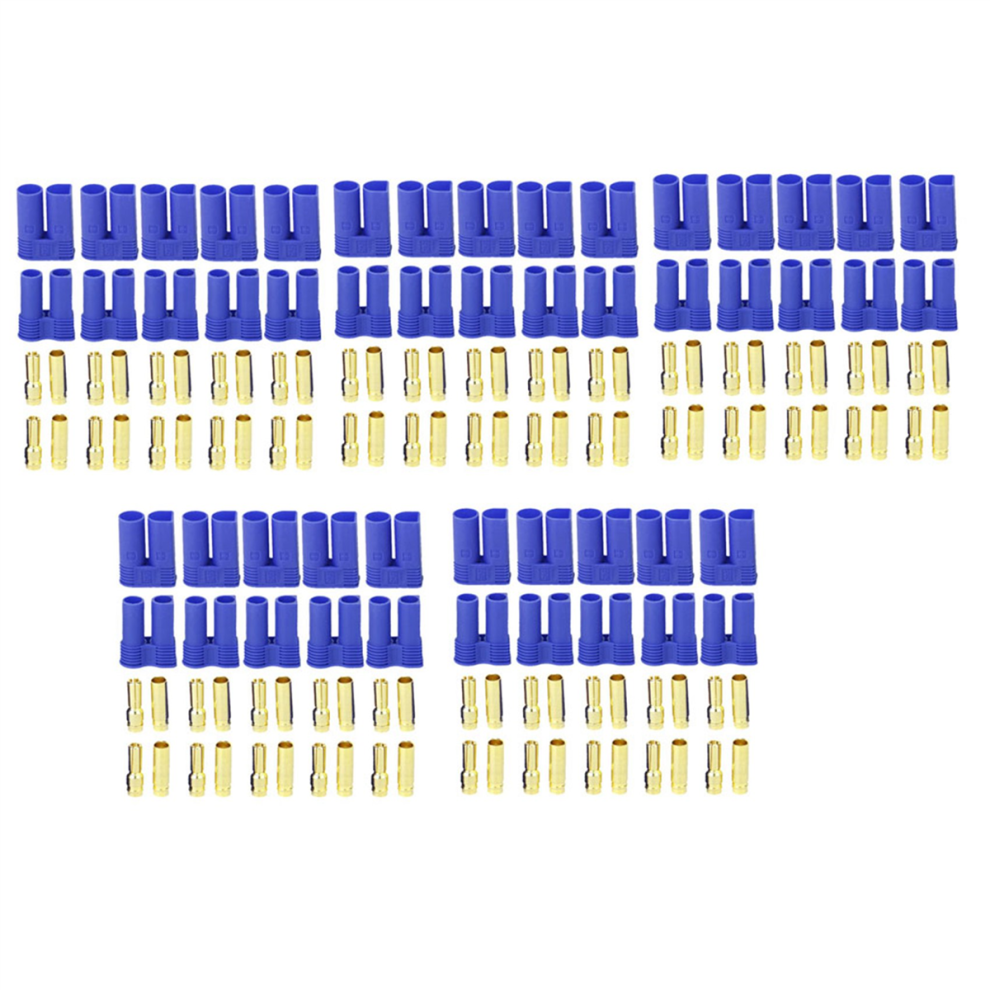 5 Paar Ec5 Bananenstecker Rundstecker Fuer Rc Esc Motor 4714141526423
