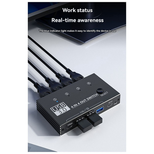 Switch USB 3.0 5 Gbps 2 ingressi 4 uscite Switch USB C per dispositivi 2