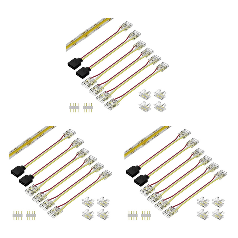 10Mm Connectors For Cct Tunable Cob Led Strip Light 3 Pin 4714141528717