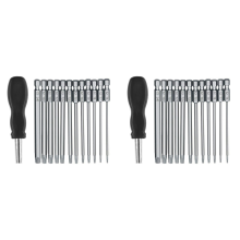 Conjunto de 13 bits de chave de fenda Torx longa de 100 mm, T6-T40, haste sextavada de 1/4 de polegada