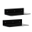 Acrylic Floating Shelf Small Storage Rack Wall-Mounted Black 1