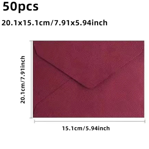 50 τεμάχια φακέλους 20,1x15,1cm για προσκλήσεις γάμου D 1