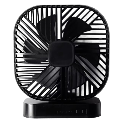 Magnetischer USB-Ventilator mit drei Geschwindigkeitsstufen, leise, schwarz
