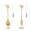5Spoon+5Forks Stainless Steel Leaf Spoon Fork Dessert Spoons, Golden 4