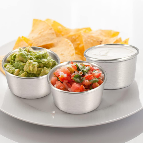 Mini ciotole per salsa in ramekin (argento 12 pezzi 70 ml) 2