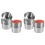 Mini ciotole per salsa in ramekin (argento 12 pezzi 70 ml) 1