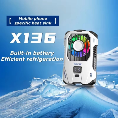 X136 Cell Phone Semiconductor Cooling Radiator Built-in 2500mAh 2