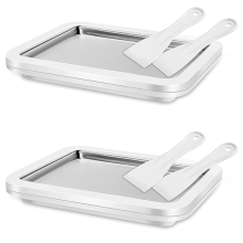 Máquina de sorvete frozen yogurt Bandeja de gelo frito de aço inoxidável Máquina de iogurte frito