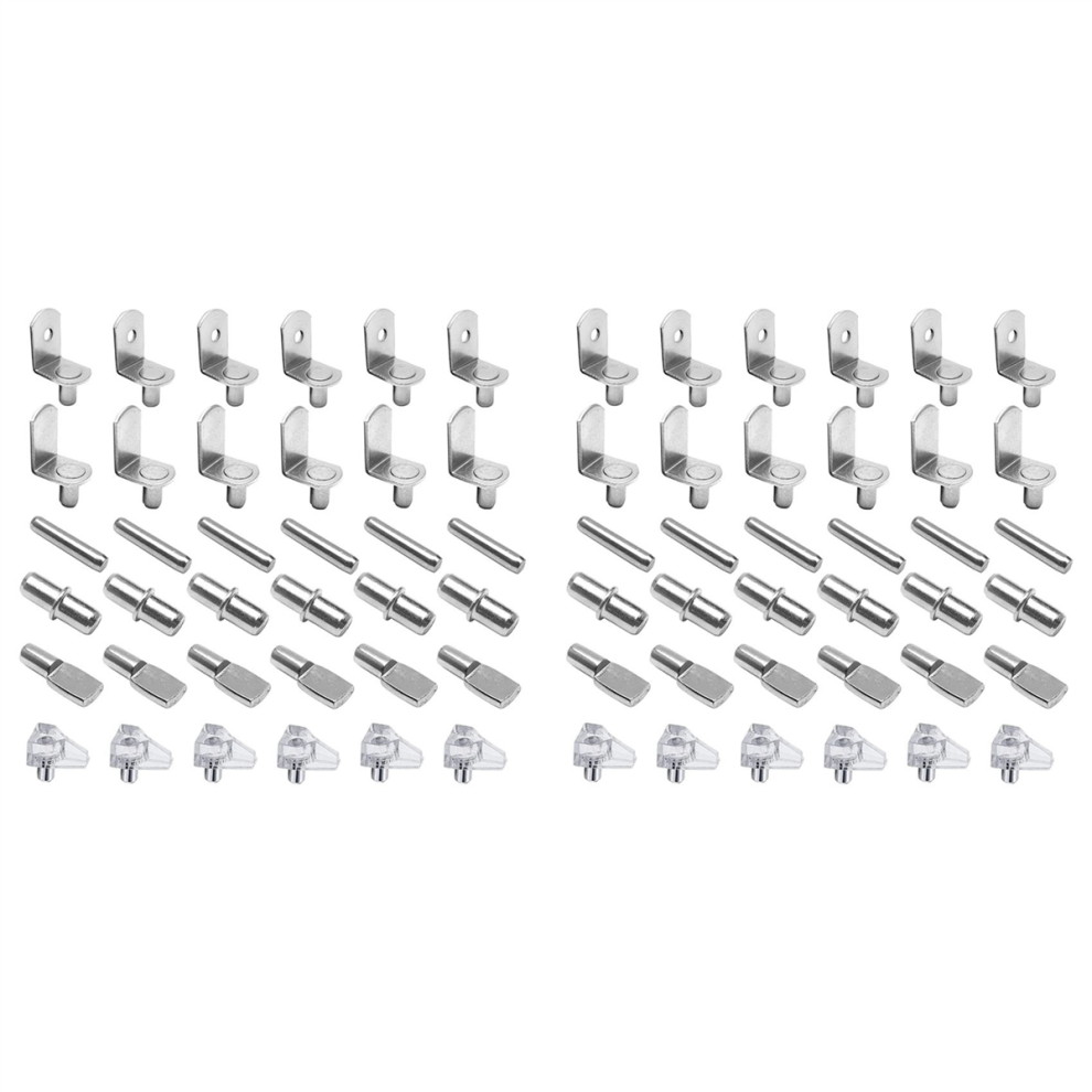 72Pcs Shelf Pegs Support Kit,6 Styles Shelf Pins,For Shelves Bookcase 4714141535166
