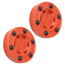 Pack of 2 Roller Hockey Pucks for and Street Hockey Dense Texture Improves Physical Fitness Sporty Interest Ideal for Training