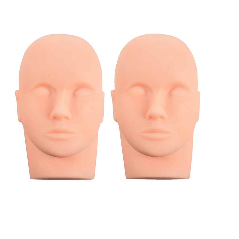 Umã¦Rket Flat Head Silicone Practice Eyelash Makeup Model Massage Training