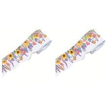 1 rollo de borde para tablón de anuncios, borde floral para anuncios, ribete de flores de tulipán