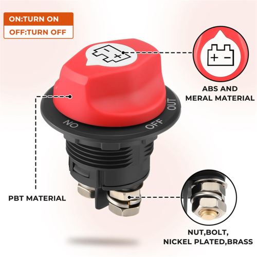 Battery Disconnect Switch Cut Shut Off Isolator Switch 2