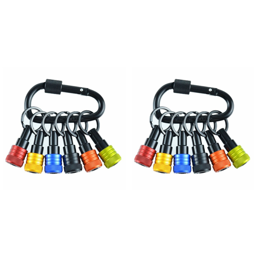 Bit Holder Keychain 6Pc -1/4In Hex Shank Bit Holders 4714141537108