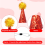 30 Pcs Mini Party Hats for Animal Figures Toys Tiny Glitter Cone 3