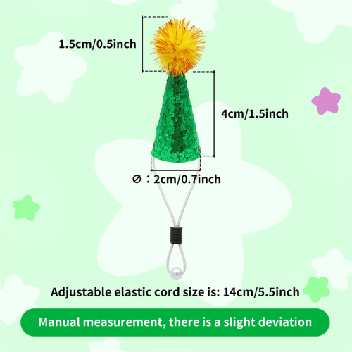 30 Pcs Mini Party Hats for Animal Figures Toys Tiny Glitter Cone 1