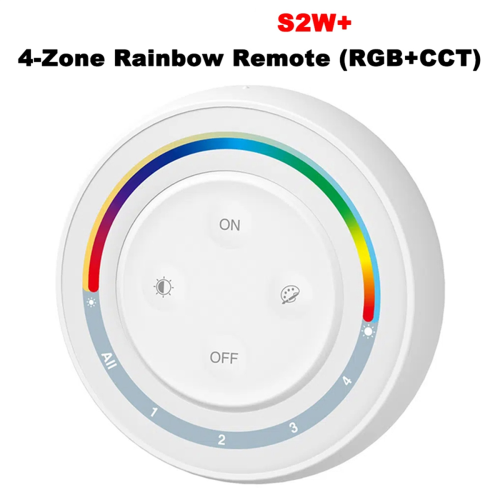 Τηλεχειριστήριο Rainbow Ρυθμιζόμενος Κορεσμός CCT/Διακόπτης Φωτεινότητας RGBCCT 2
