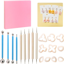 Kit com 20 cortadores de argila para molas, ferramentas de argila para flores impressas em 3D