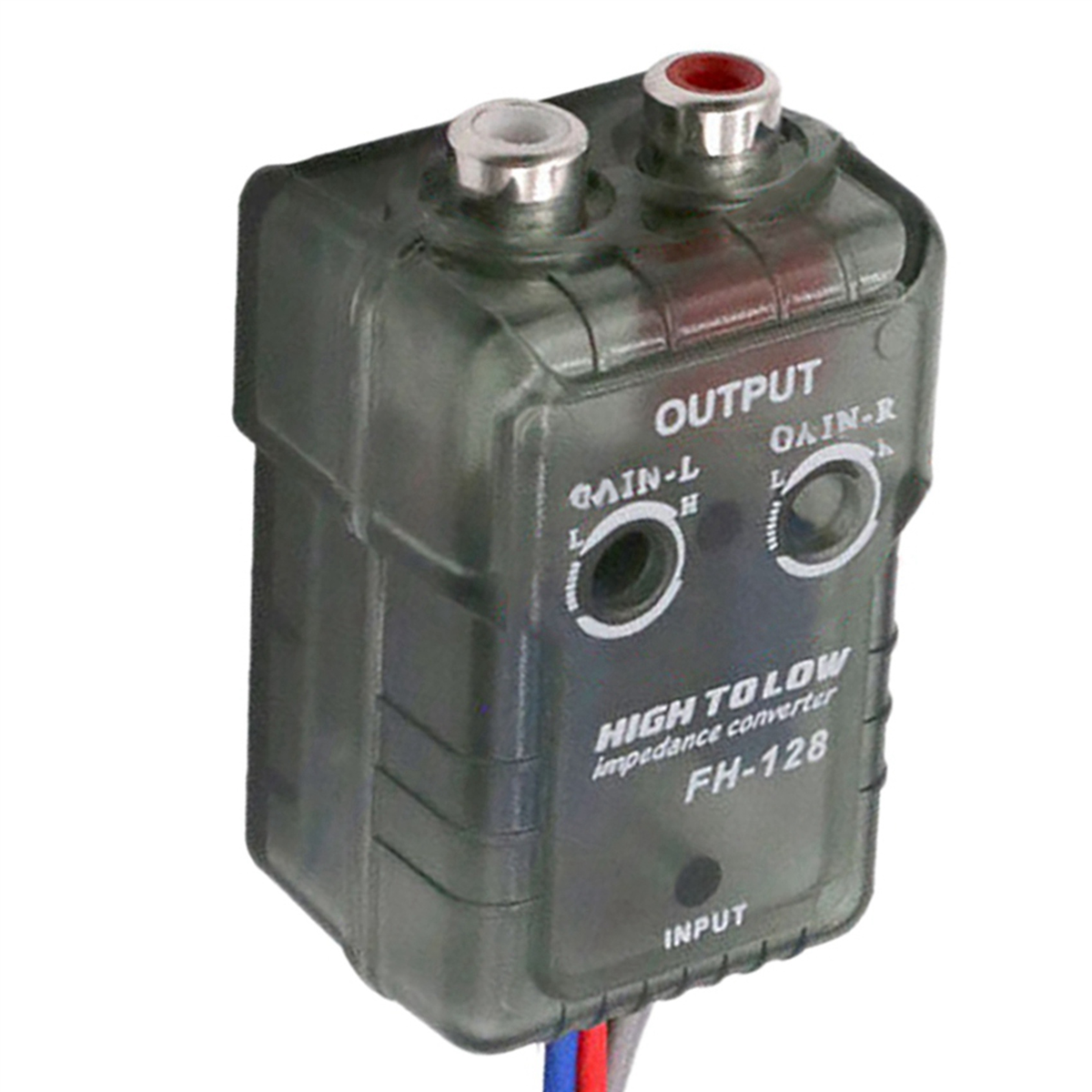 Convertisseur stéréo Radio voiture 12V RCA haut-parleur convertisseur d