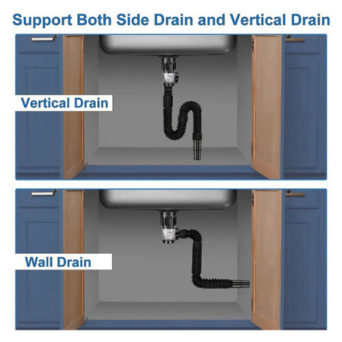 Bathroom Sink Drain Kit with Flexible Expandable P-Trap Sink 2