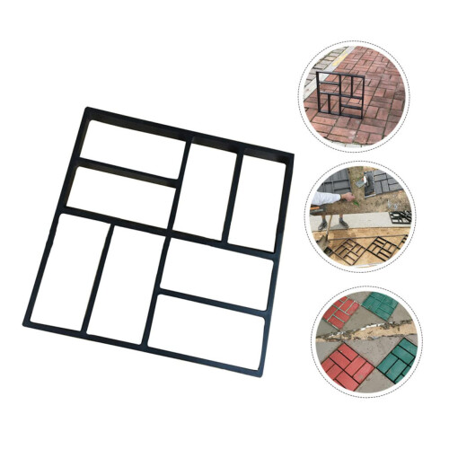 Concrete Plaster Shape 8 Grid Plastic Stepping Stone Lawn Stone for Garden 1