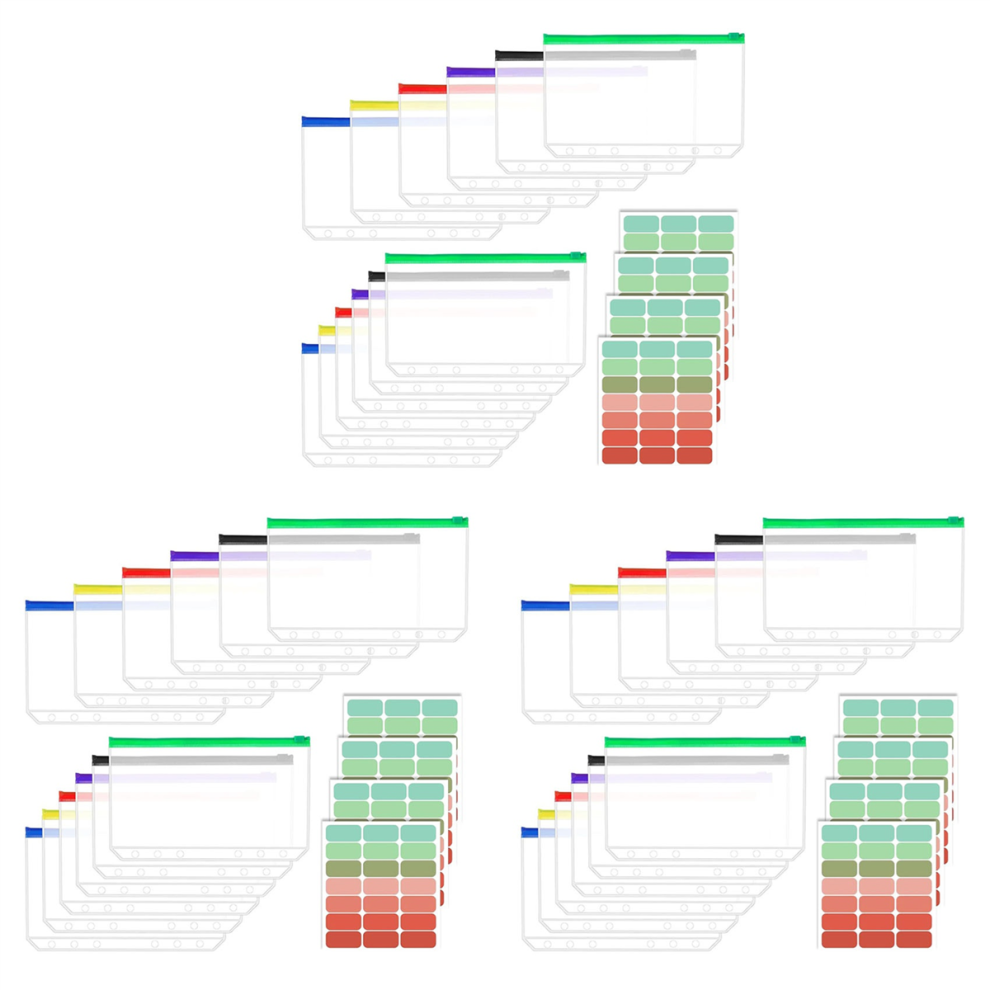 12 Tasche Per Raccoglitori A5, 6 Fori, Inserti Per Raccoglitori A5-image