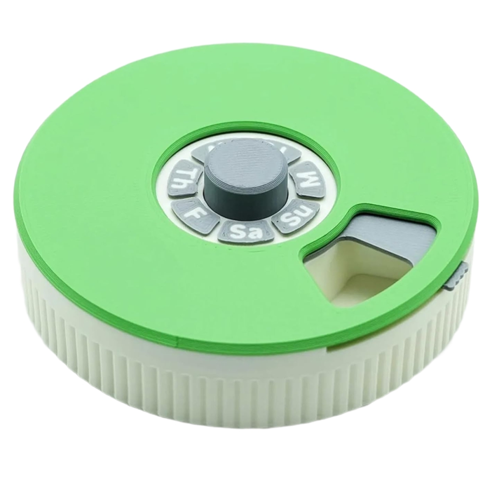 Umã¦Rket Push Turn Mechanism Pill Organizer Weekly Pill Organizer