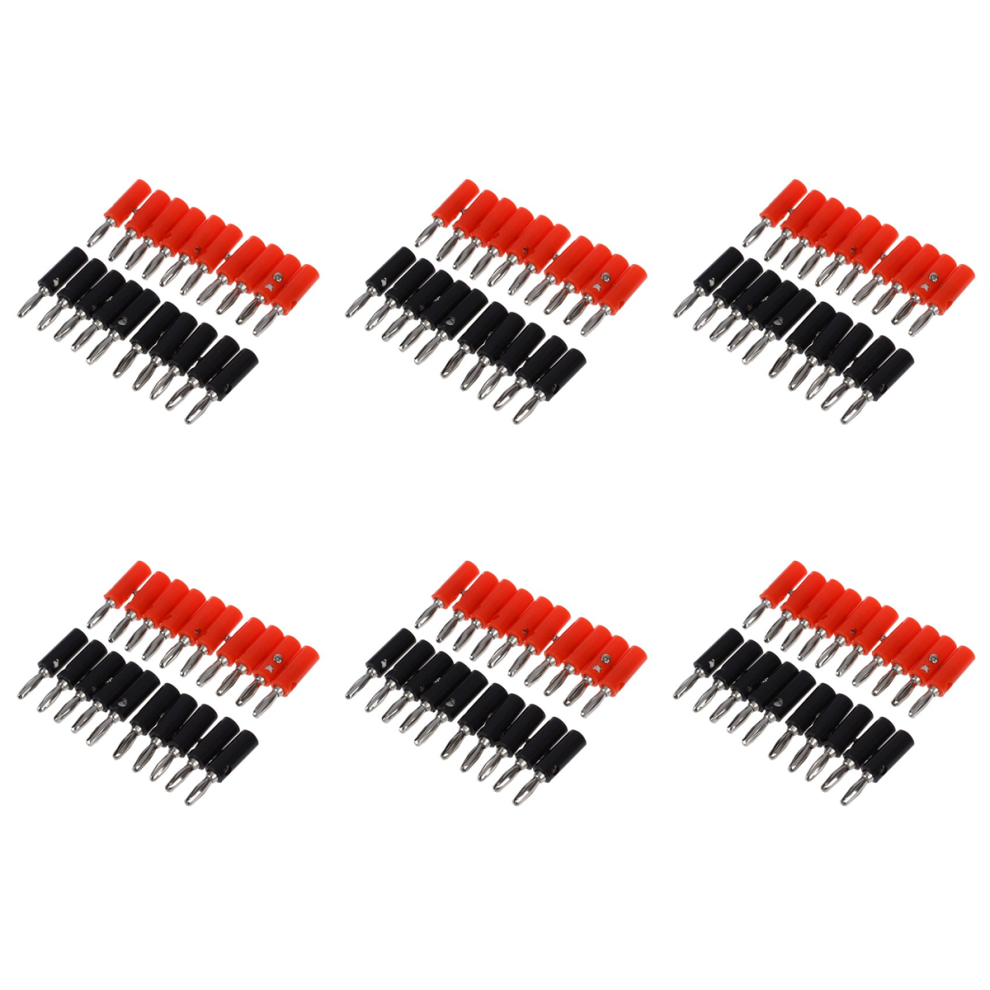 20Pcs Plated Connector Audio Banana Speaker Plug Silver 4712801406818