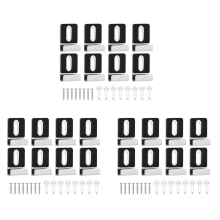 8pcs Metal Mirror Holder Kit, Mirror Clips with Screws silver