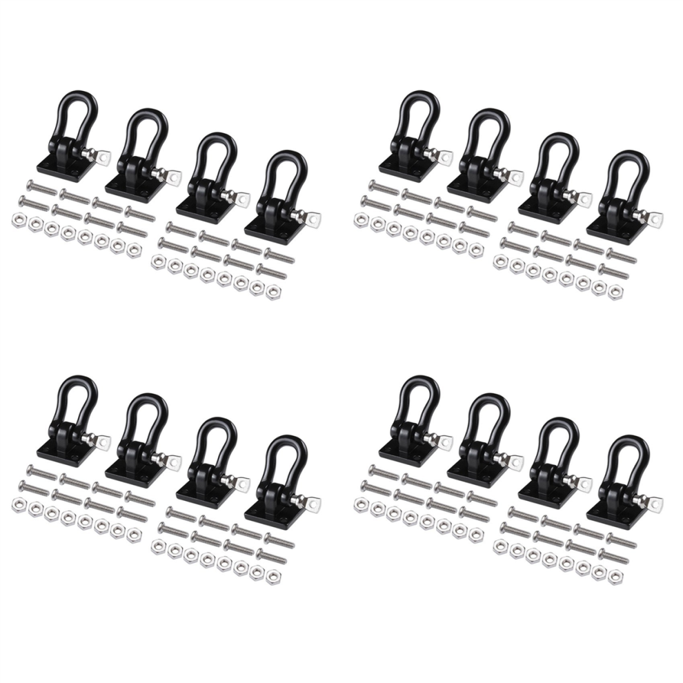 4Pcs Trailer Towing Buckle Tow Hooks Shackles For 1/10 Rc Car Trx4 4712801408560