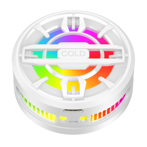 Magnetic Mobile Phone Radiator RGB Semiconductor Cooler White