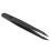 10 pinzette antistatiche con punta in plastica nera, lunghezza 12 cm 3