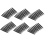 10 pinzette antistatiche con punta in plastica nera, lunghezza 12 cm 1