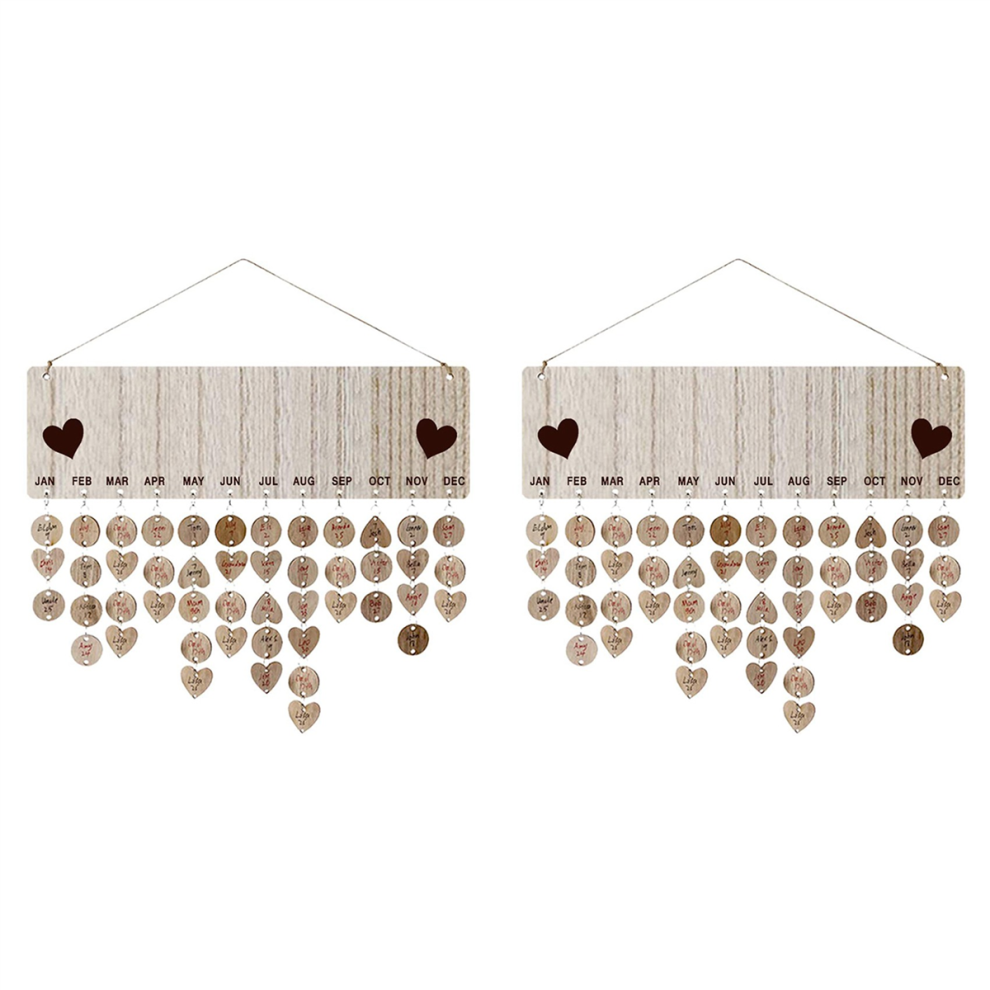 Family Birthday Board Set Hanging Wooden Calendar Wall Calendar Decor-image-OPC-PJ28NT6-NEW