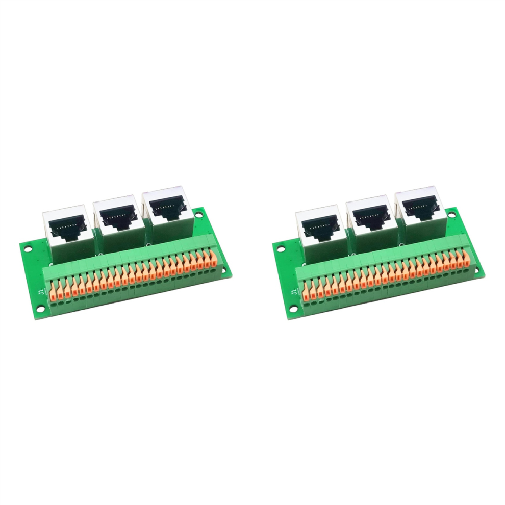 Rj45 Female Breakout Board,Solderless Rj45 To 8Pin Spring Terminal 4712801412758