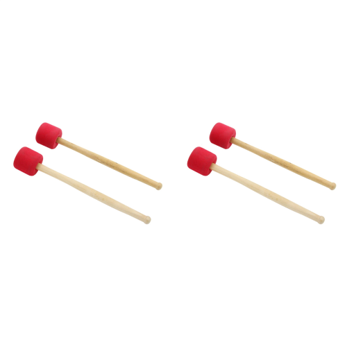 2 stuks basdrumstokken, schuimbasdrumhamers, basdrumstokken, rood