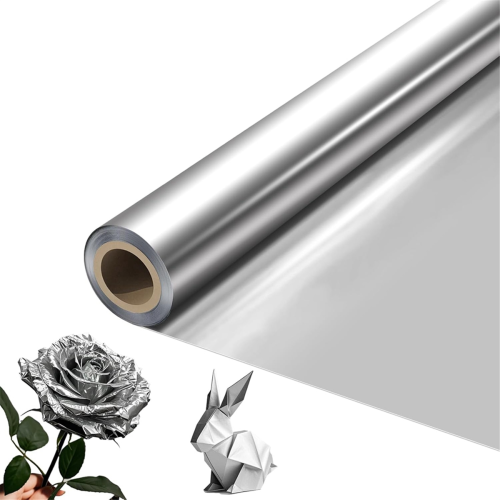 Ρολό αλουμινίου για χειροτεχνίες DIY - Ασημένιο μεταλλικό φύλλο 0,02 mm 1