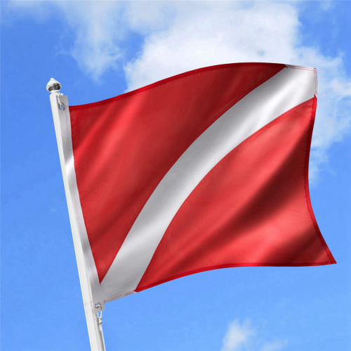 Bandeira de mergulho com bandeira flutuante para barco 2