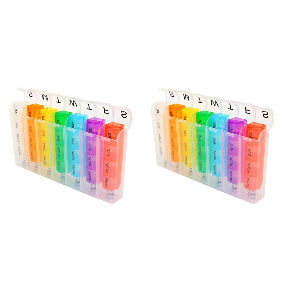 Umã¦Rket Portable Weekly 7 Day Push Button Pill Holder Travel Medicine Box