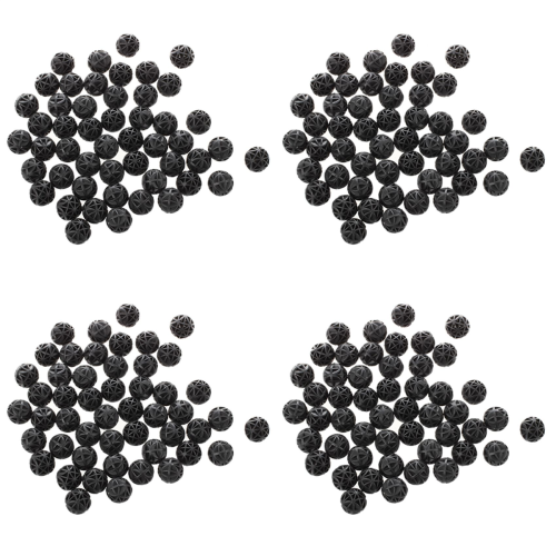 50 Pcs 18mm Diameter Black Bio Balls for Aquarium Pond Filter